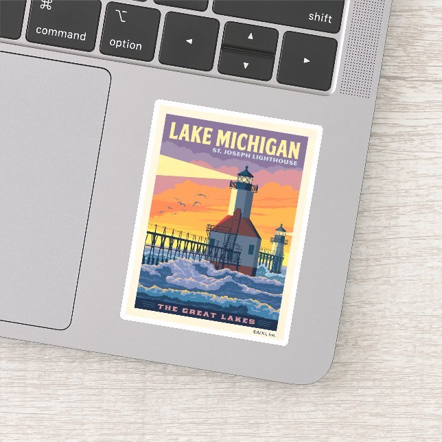 Sticker Grands Lacs | Lac Michigan (Détail)