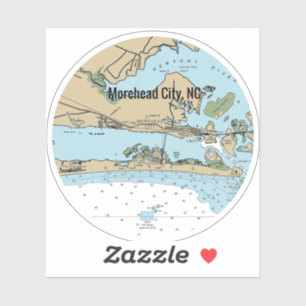 Sticker Graphique CN de la ville en tête