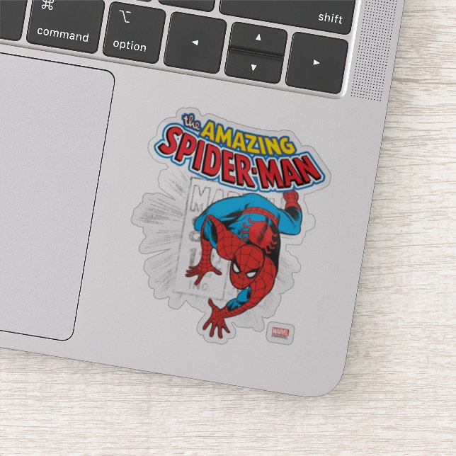 Sticker Graphique de prix rétro Spider-Man (Détail)