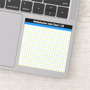 Sticker Graphique de tableaux de 1 à 20 heures de multipli