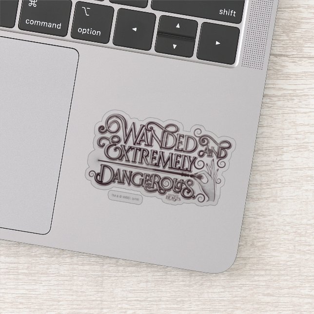 Sticker Graphique Débordé Et Extrêmement Dangereux - Blanc (Détail)