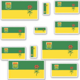 Sticker Graphique des drapeaux de la Saskatchewan