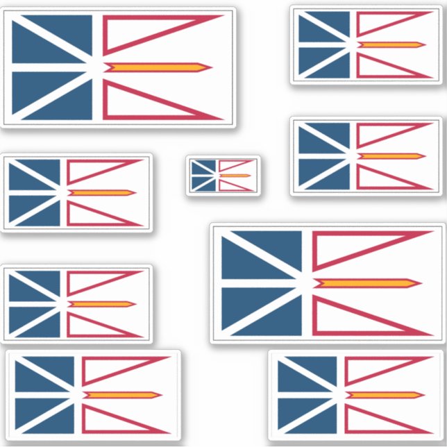 Sticker Graphique des drapeaux de Terre-Neuve (Devant)