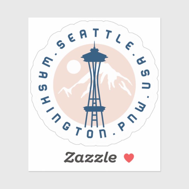 Sticker Graphique du logo de Seattle (Feuille)