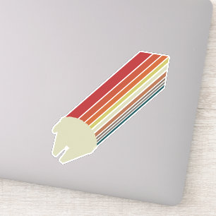 Sticker Graphique Rétro Arc-en-ciel du Faucon Millenium