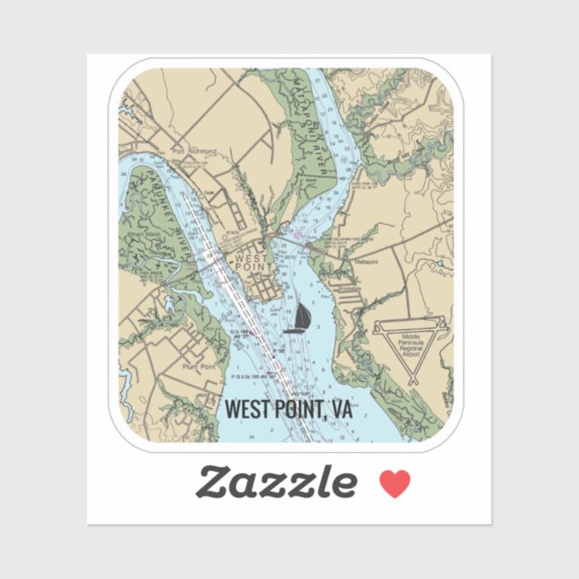 Sticker Graphique Virginie de West Point (Feuille)