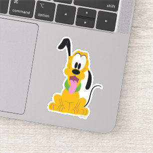 Sticker Graphisme joyeux de Pluto en chiot