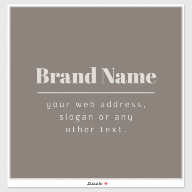 Sticker Gras moderne foncé & clair Beige Marque ou Entrepr (Feuille)