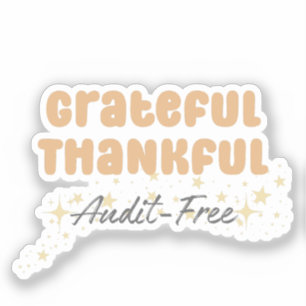 Sticker Grateful Vérification gratuite - Drôle comptable