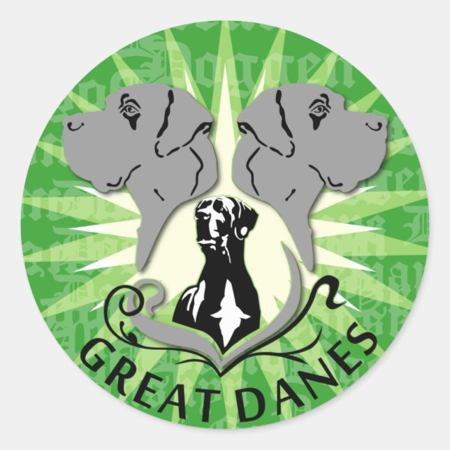 Sticker Great Danes (petit) (Devant)