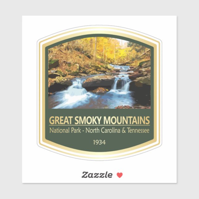 Sticker Great Smoky Mountains NP (PF) (Feuille)