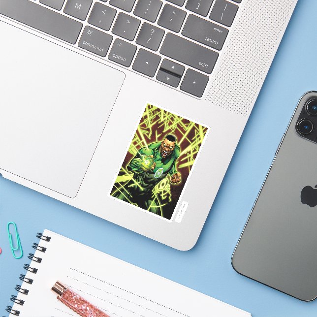 Sticker Green Lantern Corps #61 Couverture de bande dessin (Ordinateur portable avec iPhone)