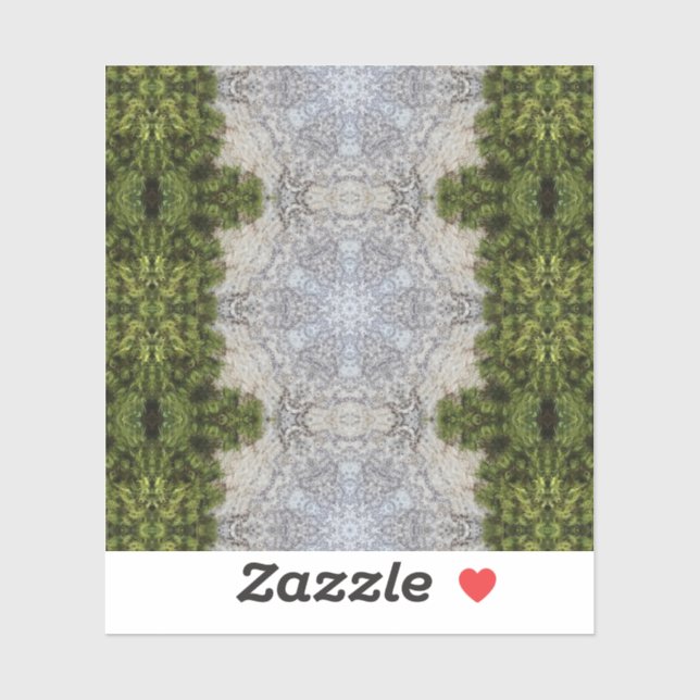 Sticker Green Moss & Earth Nature Art (Feuille)