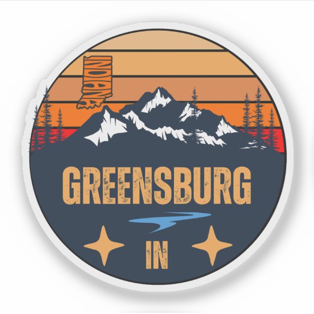 Sticker Greensburg, Indiana (Devant)