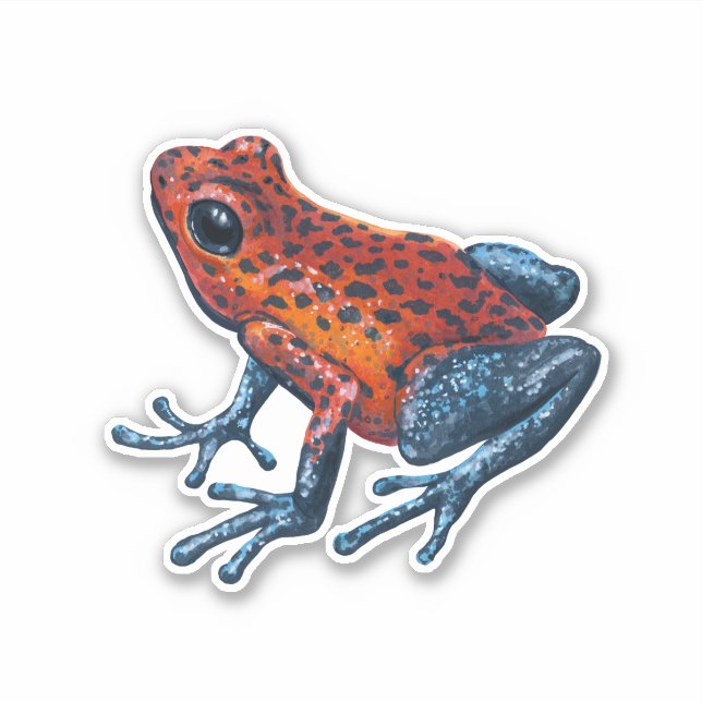 Sticker Grenouille à tarte aux fraises (Devant)