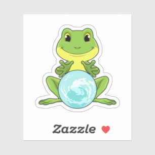 Sticker Grenouille avec boule de cristal