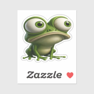 Sticker Grenouille de dessin animé aux gros yeux