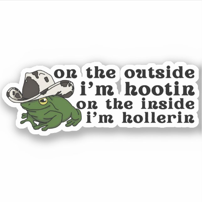 Sticker Grenouille, Hotin et Hollerin - Casquette Cowboy d (Devant)