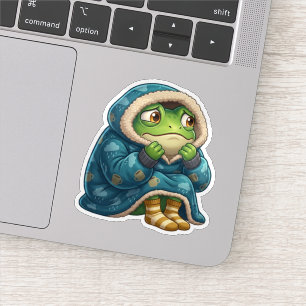 Sticker Grenouille qui se cache des gens