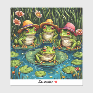 Sticker Grenouilles de dessin animé
