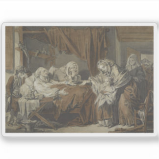Sticker Greuze - La Charitable Femme (La Dame de Charité)