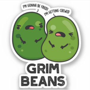 Sticker Grim Beans Drôles de jeux de mots sur les légumes 