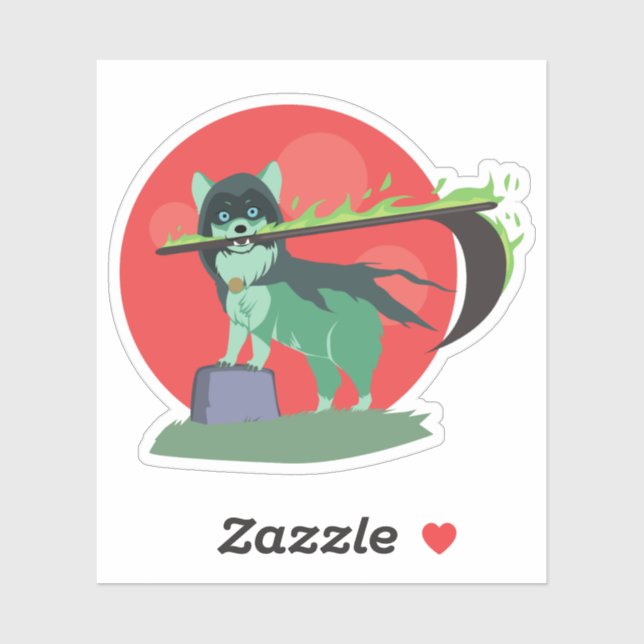 Sticker Grim Reaper Puppy (Feuille)