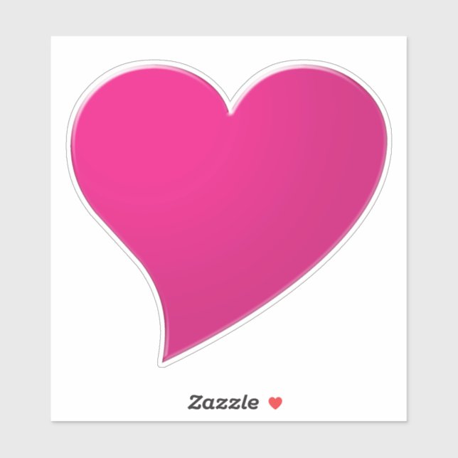 Sticker Gros coeur rose fuchsia, amour (Feuille)