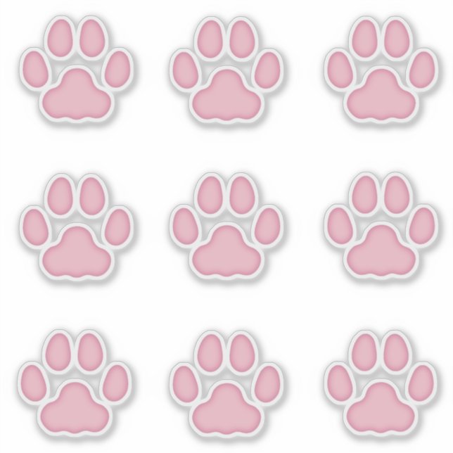 Sticker Gros Empreintes de pattes de chats Pimk Les étique (Devant)