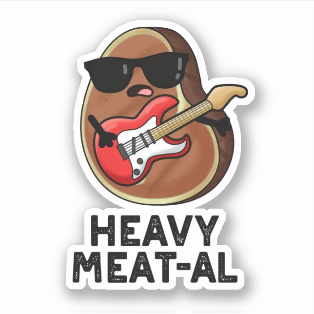 Sticker Grosse Viande - Fantaisie Viande Pun de Steak (Devant)