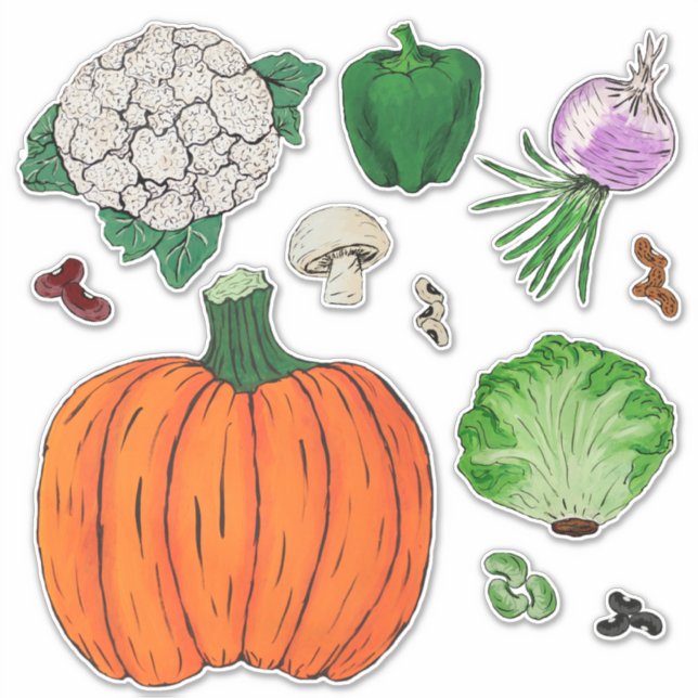 Sticker Groupe Légumes #2 (Devant)