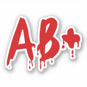 Sticker Groupe sanguin AB+ Positif #Hôpital d'horreur