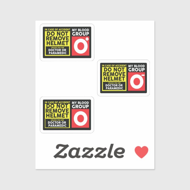 Sticker Groupe sanguin O (Feuille)