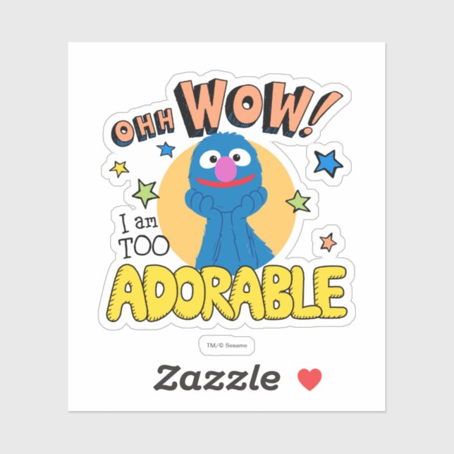 Sticker Grover | Je Suis Trop Adorable (Feuille)
