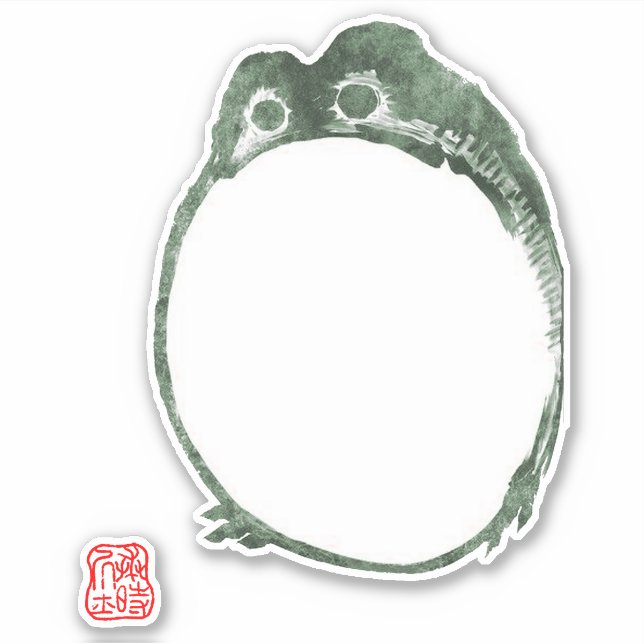 Sticker Grumpy Grenouille japonaise crapaud 19ème siècle (Devant)