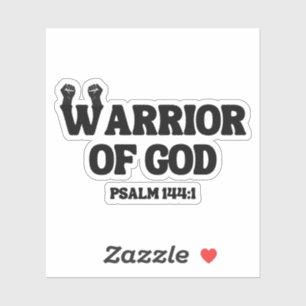 Sticker Guerrier de Dieu – Psaume 144:1
