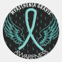 Sticker guerrier Myasthenia Gravis Angel Wings