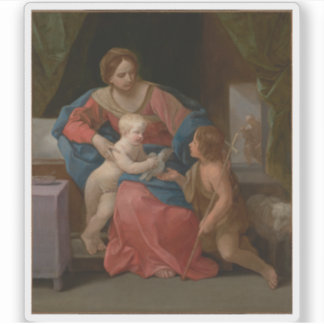 Sticker Guido Reni : Vierge et enfant avec saint Jean Bapt