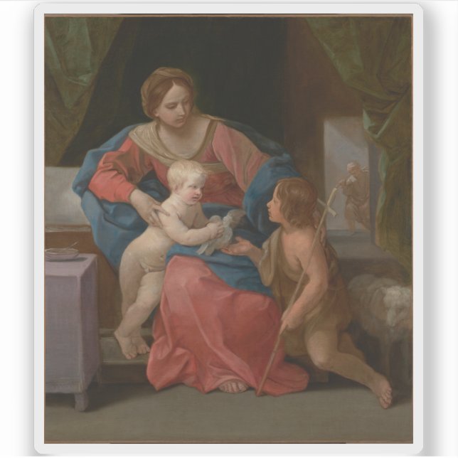 Sticker Guido Reni : Vierge et enfant avec saint Jean Bapt (Devant)