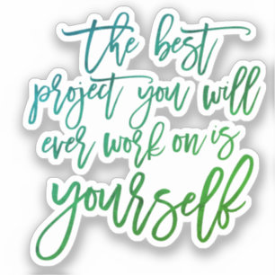 Sticker Guillemets d'auto-assistance, Projet vous inspiran