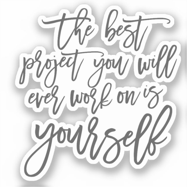 Sticker Guillemets d'auto-assistance, Projet vous inspiran (Recto)