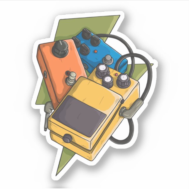 Sticker Guitar Effects Pedals (Devant)