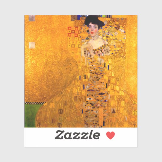 Sticker Gustav Klimt Portrait d'Adele Bloch Bauer (Feuille)