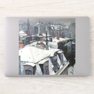Sticker Gustave Caillebotte - Toits dans la neige