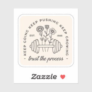 Sticker Gym girl esthétique citations de motivation