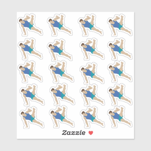 Sticker Gymnaste masculin (Feuille)