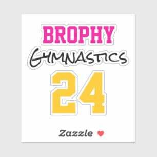 Sticker Gymnastique Sports École Couleurs Équipe Esprit