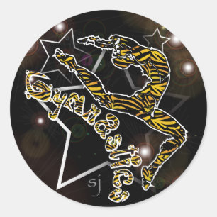 Sticker Gymnastique Tiger Noir