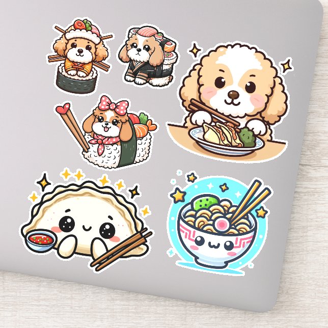 Sticker Gyoza Cavoodle (Détail)