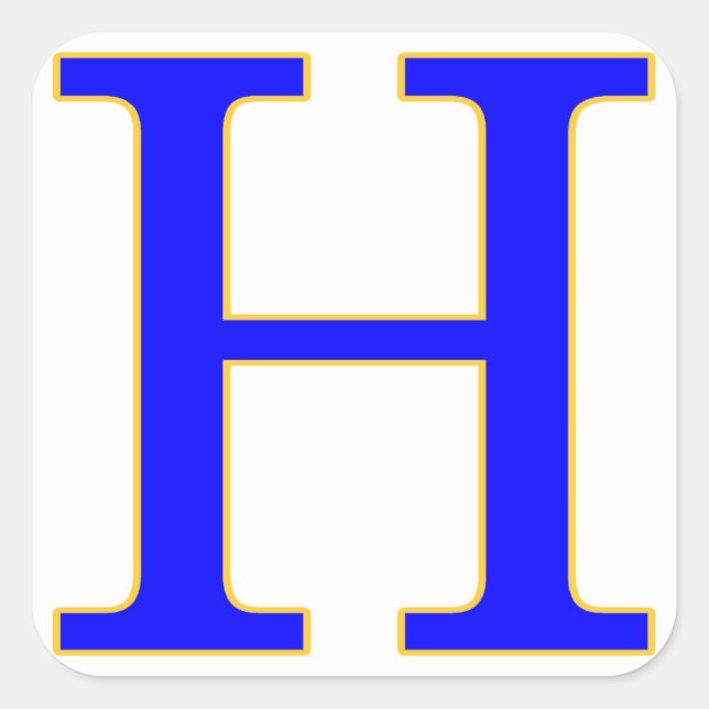 Sticker H Lettre Bleue (Devant)